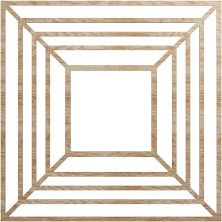 Ekena Millwork Raven Wood Fretwork Pierced Ceiling Medallion, Red Oak, 30"OD x 11"ID x 3/8"T CMWP30X30X0375RARO